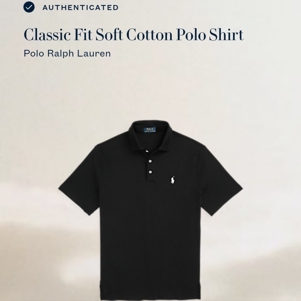 Classic Fit Soft Cotton Polo ShirtPolo Ralph Lauren black/white